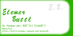 elemer buttl business card